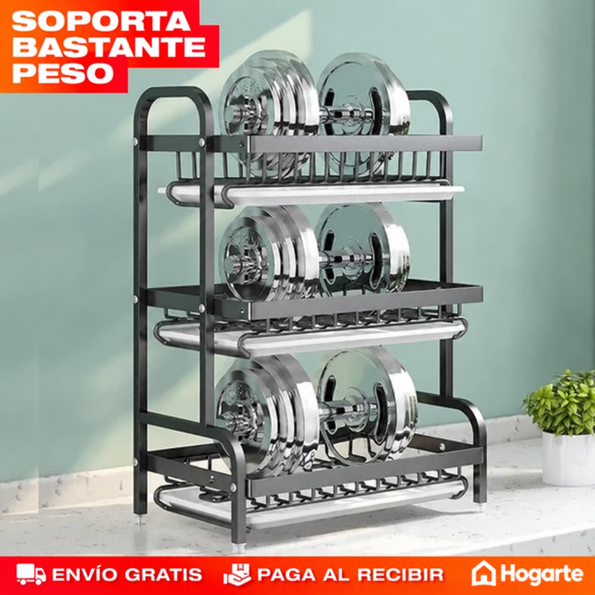 Escurridor de Platos 3 Niveles