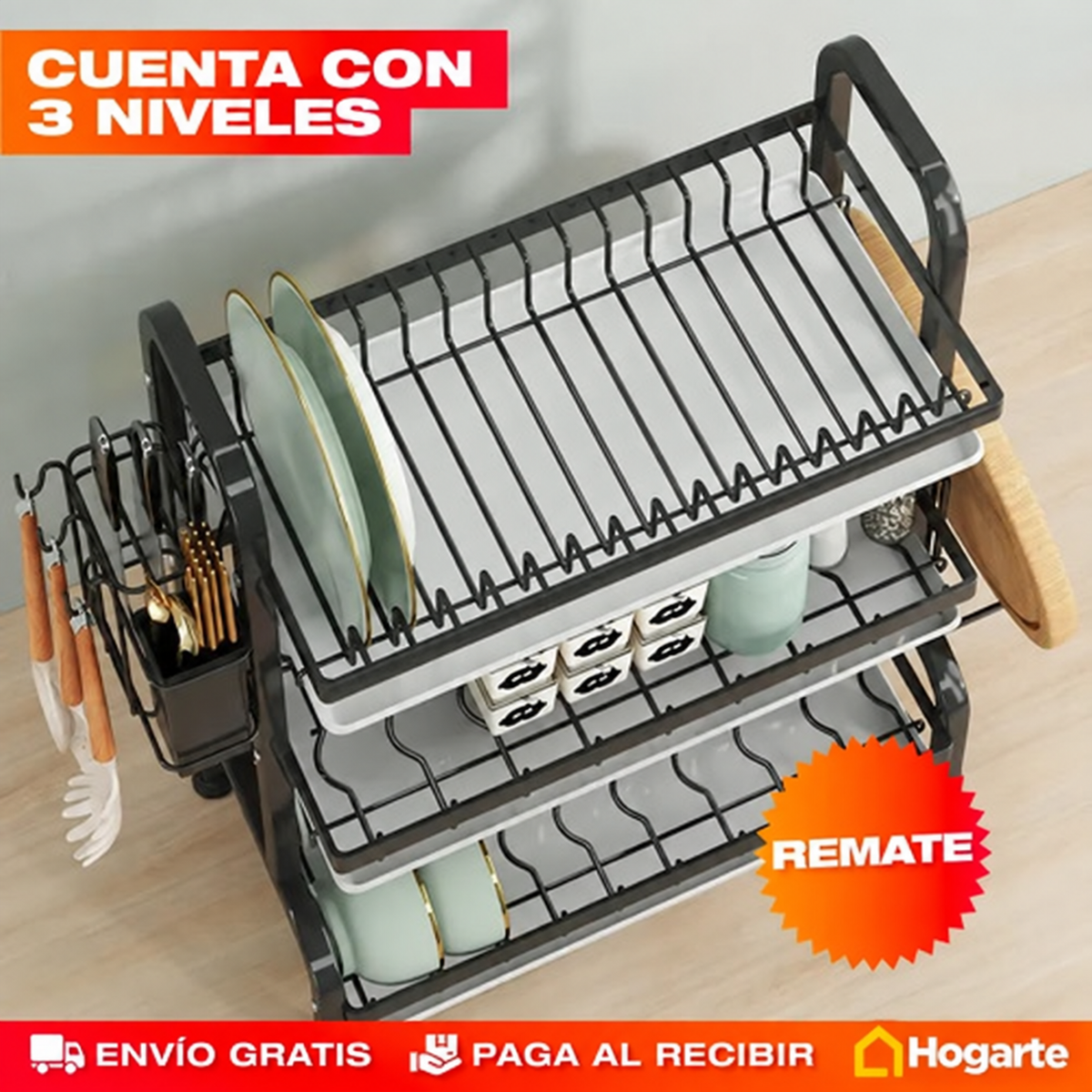 Escurridor de Platos 3 Niveles